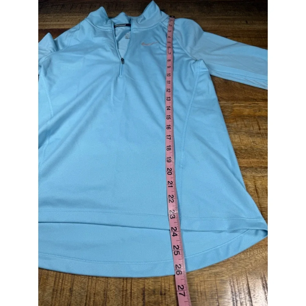 Nike Dri-FIT Running 1/4 Zip Pullover Top Blue Reflective Women's XS